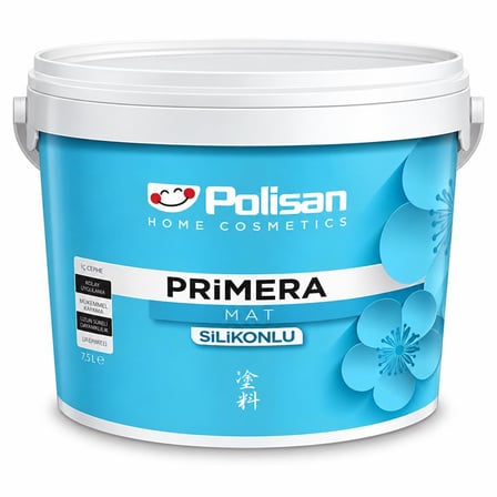 polisan primera mat silikonlu i̇ç cephe boyası 12 lt beyaz