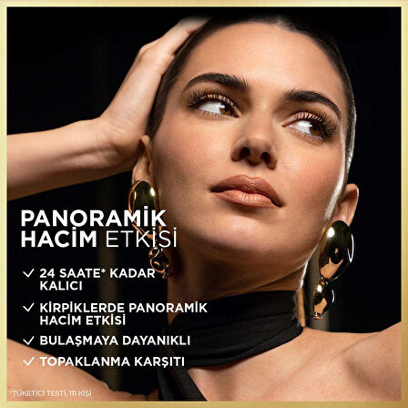 L'Oréal Paris Panorama Hacim Veren Maskara All Night Black - Siyah