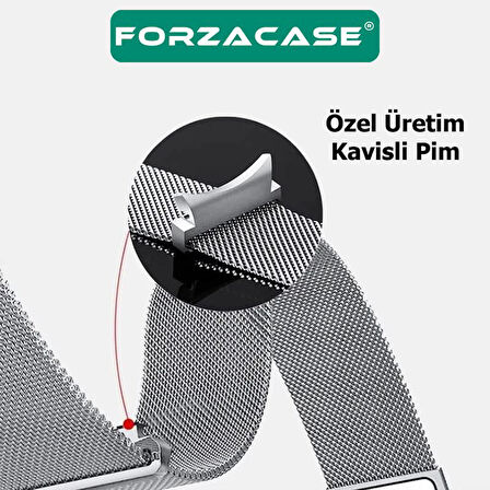 Forzacase Samsung Galaxy Watch7 44mm ile uyumlu Metal Mıknatıslı Kordon Kayış - FC302