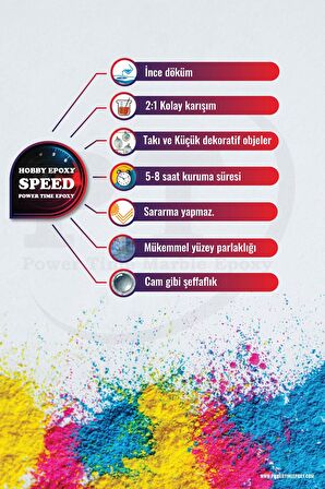 750 gram Hobi Epoksi Speed/ Hızlı Kuruma/ Şeffaf Epoksi Reçine Ince Döküm