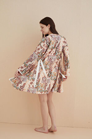 Kutulu Zen Örme Sabahlıklı Gecelik Takım   Hediyelik - Çeyizlik 