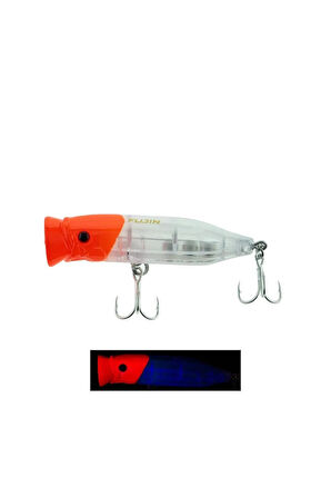 Salt Popper 70mm 9.5gr Su Üstü Maket Balık 041 Moon Red Head