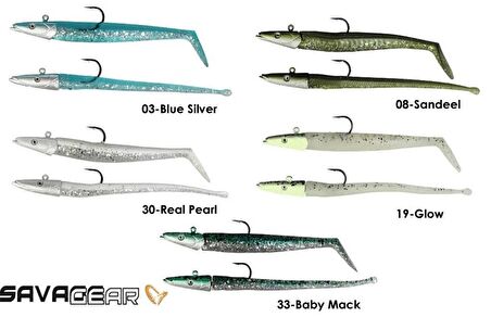 Savage Gear Sandeel and Slug 10cm 10g 03-Blue Silver 4+2 pcs