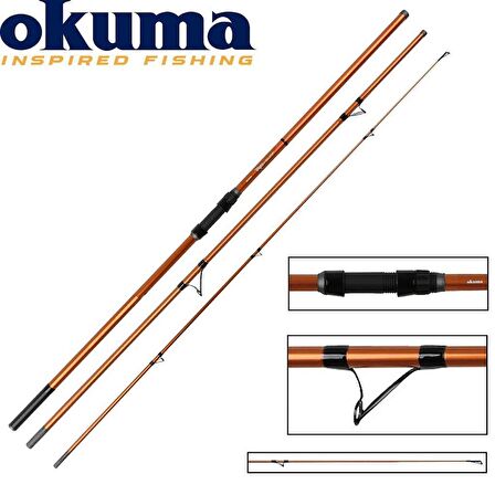 Okuma Trio Rex Surf 420cm 120-250 gr 3 Parça Surf Kamışı