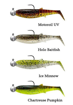 Savage Gear Cannibal Shad 6.8cm 3gr+5gr #1/0 Clear Water 4+4 Adet Silikon Balık