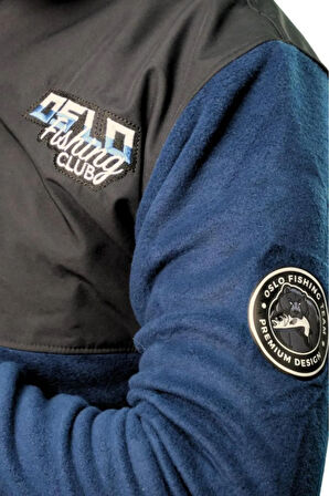 Fisherman Kılıç Balığı Nakışlı Fermuarlı Polar