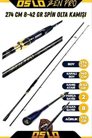 Oslo Zen Pro 274cm 8-42gr Oslo Prime 4000 Spin Olta Seti