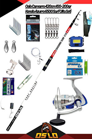 Oslo Camarro 420cm 100-200gr Kendo Azurro 6500 Surf Olta Seti