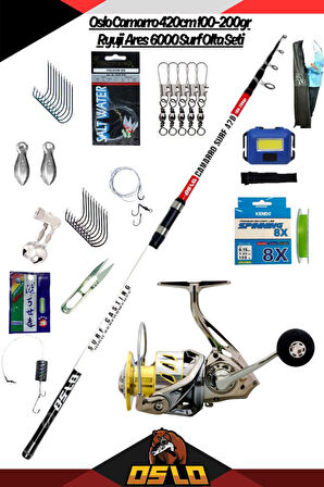 Oslo Camarro 420cm 100-200gr Ryuji Ares 6000 Surf Olta Seti