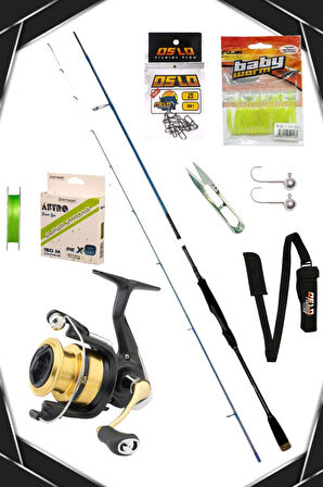 Oslo Rock Game 213cm 0,5-7gr Daiwa RS 1000 LRF 8 Örgü Olta Seti