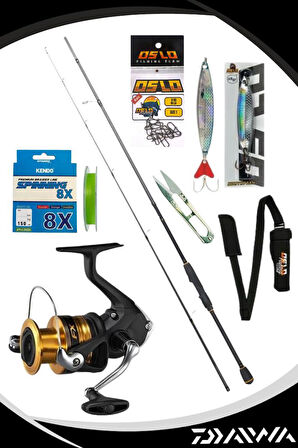 Daiwa RX Lure BF 270cm 10-35gr Shimano FX 4000 8 Örgü Spin Olta Seti