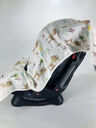 Bebek Müslin Oto Koltuk Puset Kılıfı