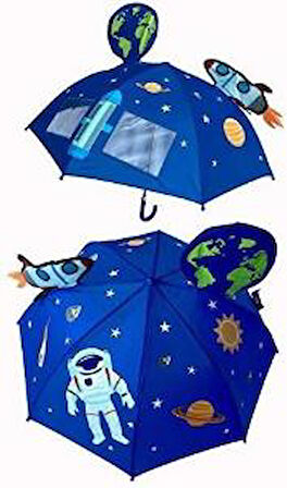 ASTRONOT KARAKTERLİ FİGÜRLÜ KIZ ERKEK ÇOCUK ŞEMSİYE HEDİYELİK UFAK BOY ÜÇ BOYUTLU