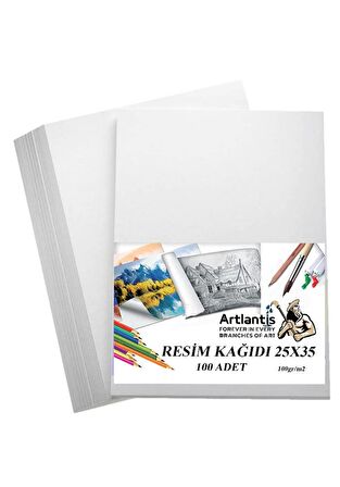 Resim Kağıdı 25x35 100 Lü 100 gr 1 Paket 25*35 Resim Kartonu