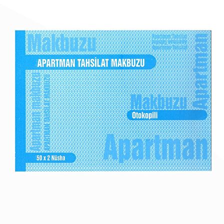 Apartman Tahsilat Makbuzu Otokopili 2/50 1 Adet Apartman Aidat Makbuzu 14x19 cm