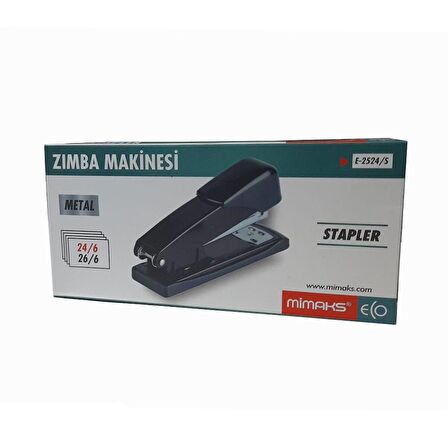 Zımba Makinesi Metal Siyah Stapler 24/6 1 Adet Büyük Zımba Makinası 25-30 Sayfa