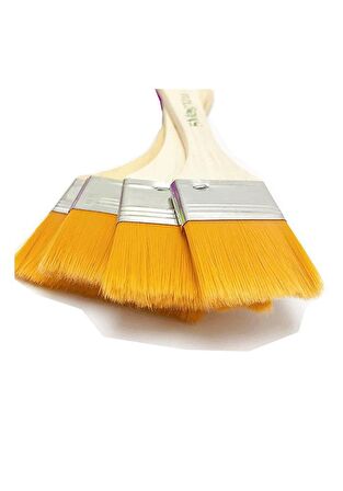 Zemin Fırçası 2 Numara Sentetik İpek Uçlu Kıl Akrilik Guaj Yağlı Boya Fırçası Zemin Fırça No:2 1 Adet