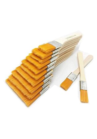 Zemin Fırçası 6 Numara Sentetik İpek Uçlu Kıl Akrilik Guaj Yağlı Boya Fırçası Zemin Fırça No:6 1 Adet