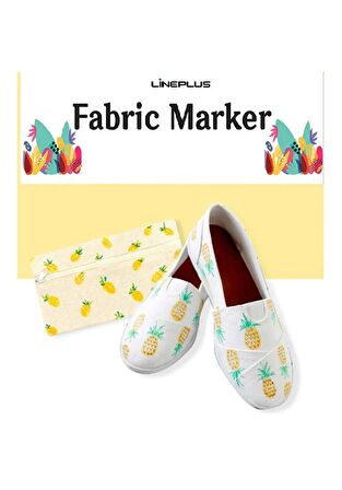 Tekstil Kumaş Kalemi Markörü 8 li Keçeli Kalem Fabric Marker Tekstil Markörü 8 Renk 1  Paket