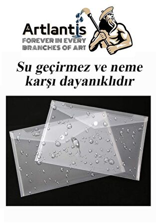 A3 Çıtçıtlı Dosya Şeffaf 1 Adet A-3 Çıtçıtlı Zarf Dosya Transparan 47x33.5 cm Büyük Boy Çıtçıtlı Dosya