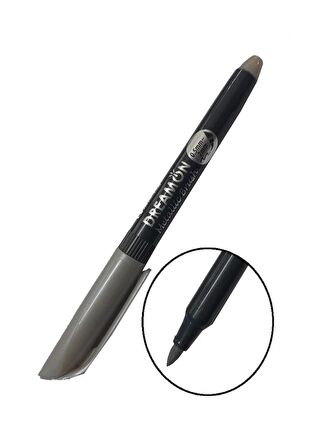 Grafik Kalemi ve Davetiye Kalemi Metalik Gümüş Gri Lineplus Dreamon 1 Adet 0.5-2.0 mm Metallic Brush