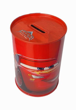Cars Şimşek Mcqueen Metal Kumbara Orta Boy Orjinal Lisanslı 1 Adet Arabalar Kırmızı Kumbara Teneke