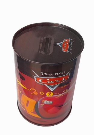 Cars Şimşek Mcqueen Metal Kumbara Orta Boy Orjinal Lisanslı 1 Adet Arabalar Siyah Kumbara Teneke