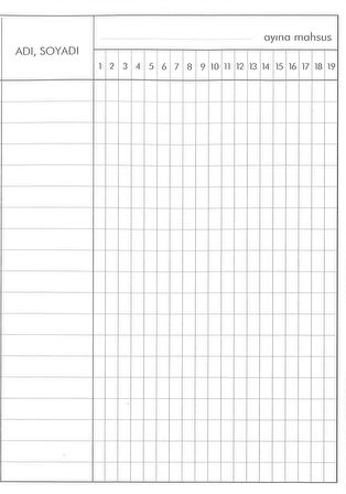 Puantaj Defteri 14x19 cm 1 Adet Orta Boy Puantaj Defteri Yevmiye Defteri 30 Yaprak 14*19