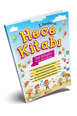 Hece Kitabı 4 Adım Yayınları 1 Sınıf İçin İlk Okuma Yazma Öğrenme Kitabı Örnek Harfler Okumayı Öğrenme Kitapı