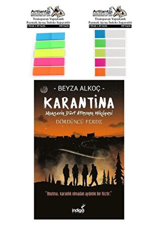 Karantina 4.Perde Beyza Alkoç 324 Sayfa 1 Adet Transparan Kitap Ayraç 2 Paket Mahşerin Dört Atlısı 4 Perde