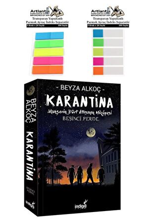 Karantina 5.Perde Beyza Alkoç 312 Sayfa 1 Adet Transparan Kitap Ayraç 2 Paket Mahşerin Dört Atlısı 5 Perde