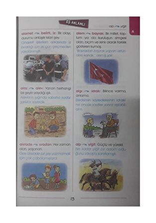 Resimli Eş Anlamlı Eş Sesli Zıt Anlamlı Kelimeler Sözlüğü 1 Adet 238 Sayfa Resimli Renkli Yuva Kelimeler Sözlük