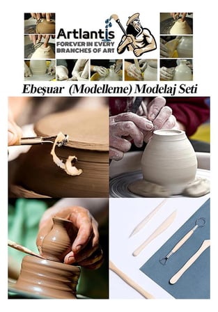 Seramik Başlangıç Seti 13 Parça 1 Paket Modelaj Modelleme Hekel Çömlek Sanatsal Ebeşuar Hobi Düzeltme