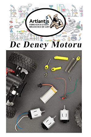 Deney Motoru 3 Volt 6 Adet 3v - 6 v Dc Yüksek Devir Dinamo Motoru Okul Hobi Mini Motor 2 Adet Pille Çalışır