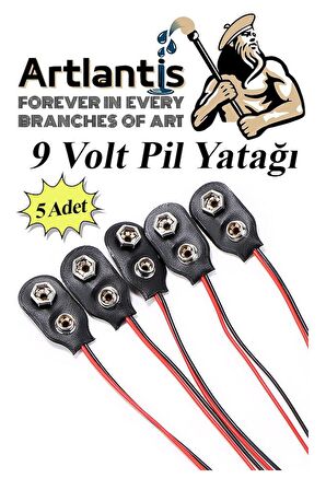 9 Volt Pil Yatağı 5 Adet 9V Pil Yuvası İkili 9V Pil Başlığı Pil Tutucu Okul Hobi Elektrik Deney