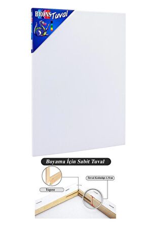 Tuval 50x70 1 Adet Gerdirme Apartlı Arkadan Zımbalı 50*70 Tual Akrilik Boya Yağlı Boya