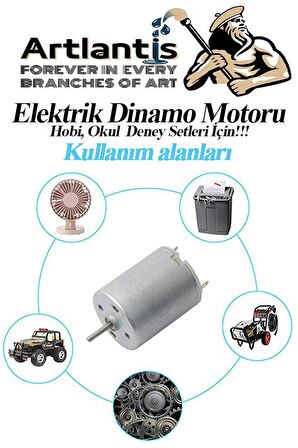 Dinamo Motoru 6 V 1 Adet Elektrik Üreten Motor Eğitici Hobi Okul Deney Elektrik Motoru Deneyler İçin