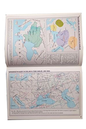 Tarih Atlası 53 Sayfa Renkli Açıklamalı 1 Adet Özyürek Tarih Atlas Kuşe Kağıt 17x24 Karton Kapak Renkli Orta Lise için