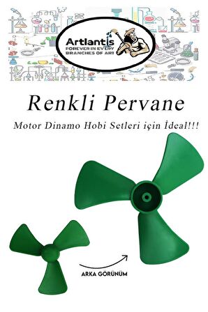 Deney Pervanesi Renkli 5 Adet Dc Motor Dinamo Uyumlu Pervane 3 Kanatlı Pervane Deney Eğitim Pervanesi