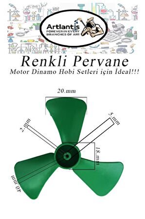 Deney Pervanesi Renkli 10 Adet Dc Motor Dinamo Uyumlu Pervane 3 Kanatlı Pervane Deney Eğitim Pervanesi