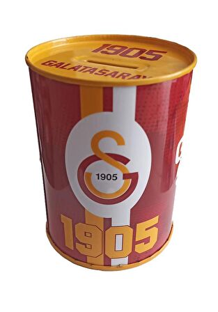 Galatasaray Metal Kumbara Orta Boy Orjinal Lisanslı 1 Adet GS Kumbara Taraftar Kumbara Aslan 12x9 cm