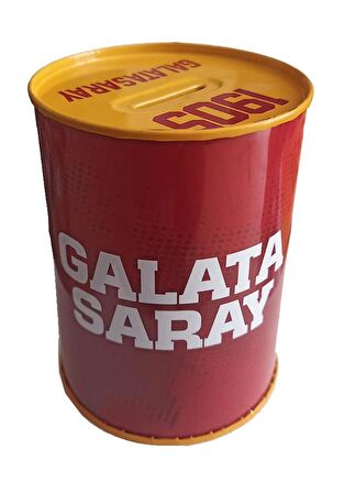 Galatasaray Metal Kumbara Orta Boy Orjinal Lisanslı 1 Adet GS Kumbara Taraftar Kumbara Aslan 12x9 cm