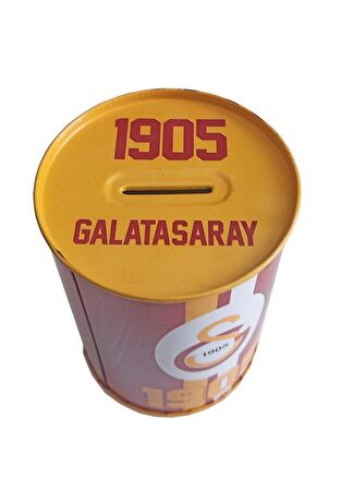 Galatasaray Metal Kumbara Orta Boy Orjinal Lisanslı 1 Adet GS Kumbara Taraftar Kumbara Aslan 12x9 cm