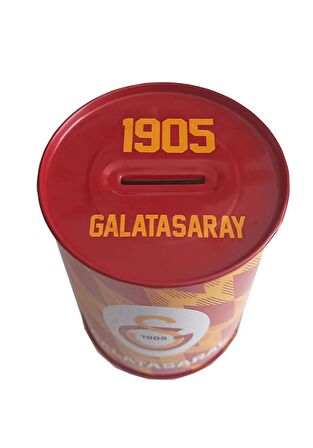 Galatasaray Metal Kumbara Orta Boy Orjinal Lisanslı 1 Adet GS Kumbara Taraftar Kumbara Aslan 12x9 cm