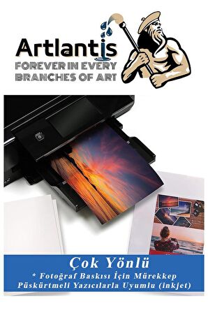 Fotoğraf Baskı Kağıdı A-4 240 Gr/m2 40'lı 1 Paket A4 Fotoğraf Kağıdı Ofis Ve Ev Tipi Mürekkepli Yazıcılar İçin