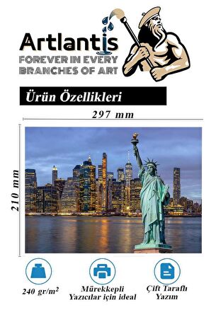 Fotoğraf Baskı Kağıdı A-4 240 Gr/m2 40'lı 1 Paket A4 Fotoğraf Kağıdı Ofis Ve Ev Tipi Mürekkepli Yazıcılar İçin
