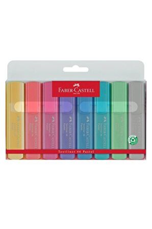 Fosforlu Kalem 8 Li Pastel Renkler 1 Paket Textliner Soft Renkler Kesik Uçlu İşaretleme Kalemi 8 Pastel Renk