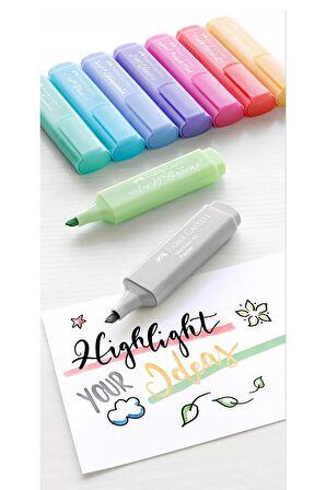 Fosforlu Kalem 8 Li Pastel Renkler 1 Paket Textliner Soft Renkler Kesik Uçlu İşaretleme Kalemi 8 Pastel Renk