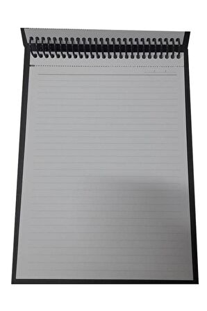 Üstten Spralli Sert Kapak Bloknot 100 Yaprak Çizgili Defter 17x24 Cm Mavi Renk 1 Adet Think Positive