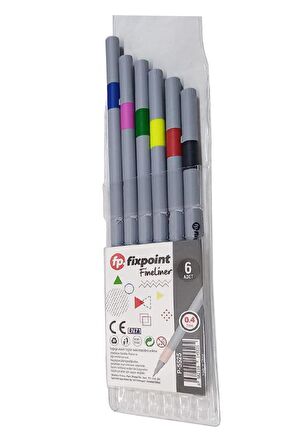 Fineliner 6 Lı İnce Uçlu Kalem 1 Paket 6 Renk 0.4 Mm Keçe Uçlu Kalem Renkli İşaretleme Yazı Kalemi